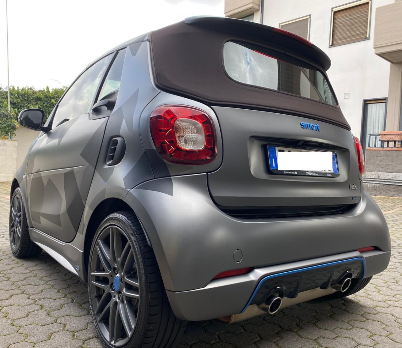⏩SMART FORTWO 453 COPPIA SOTTO PORTA LATERALI SPORTIVI MINIGONNE ABS / PLASTIC
