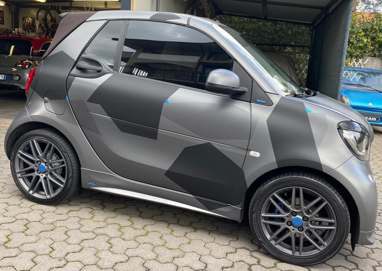 ⏩SMART FORTWO 453 COPPIA SOTTO PORTA LATERALI SPORTIVI MINIGONNE ABS / PLASTIC