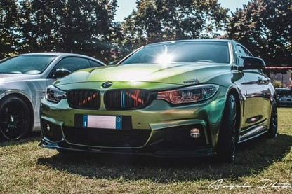 3 PIECE SPLITTER SUITABLE FOR BMW 4 SERIES F32 F33 F36 MSPORT GLOSS BLACK TENZO 