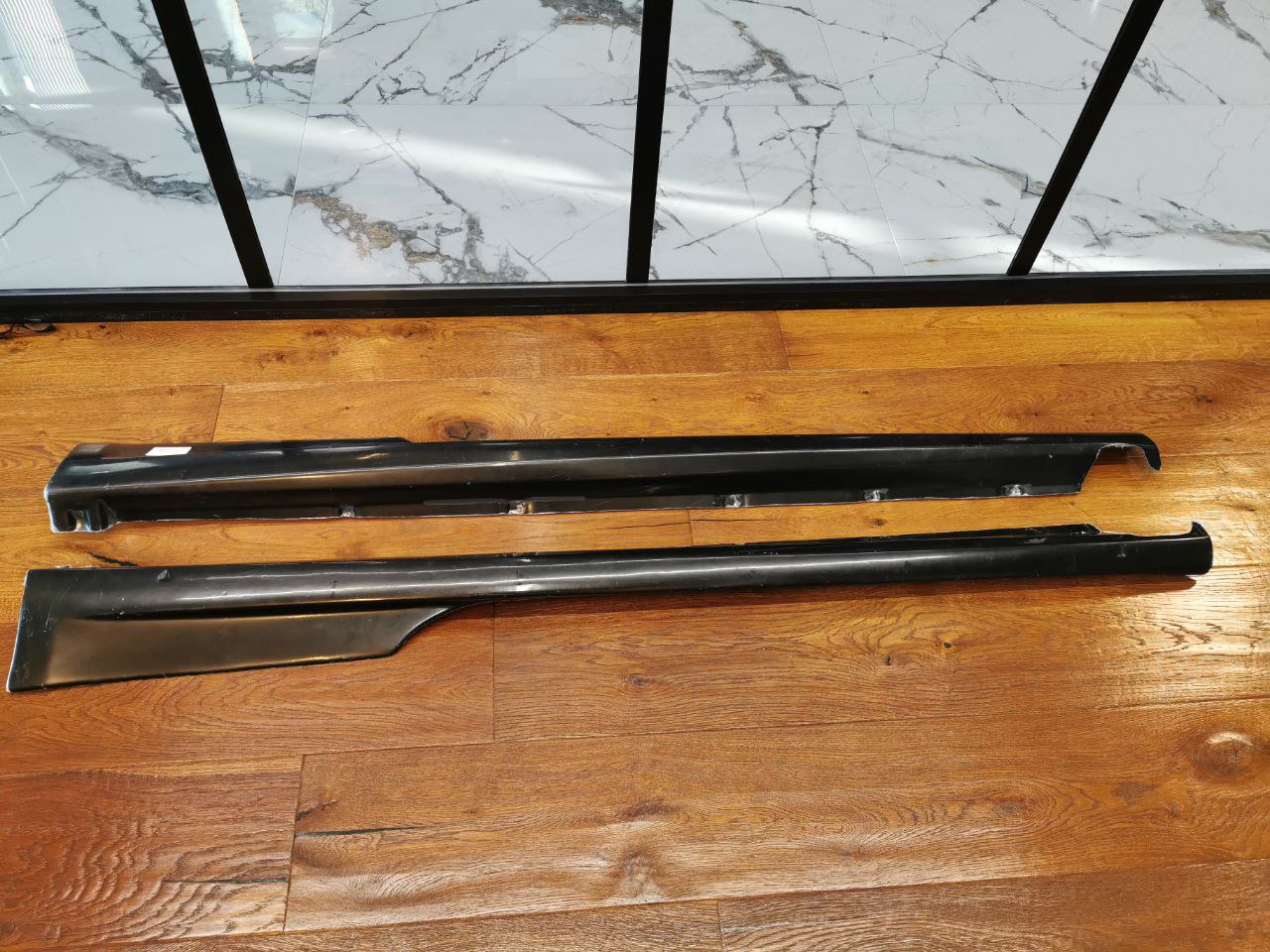 SKIRTS SUITABLE FOR AUDI A1 2010+ LOOK S1 GLOSSY BLACK 