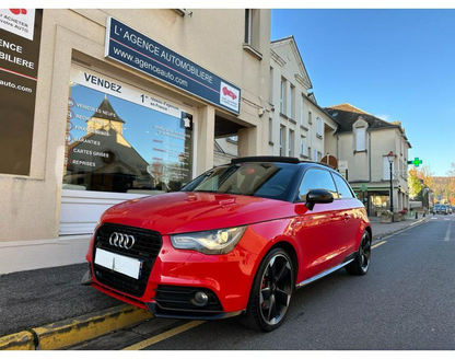 SKIRTS SUITABLE FOR AUDI A1 2010+ LOOK S1 GLOSSY BLACK 