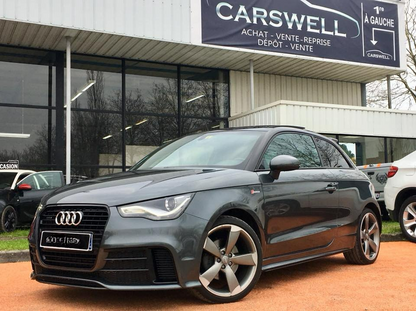 SKIRTS SUITABLE FOR AUDI A1 2010+ LOOK S1 GLOSSY BLACK 