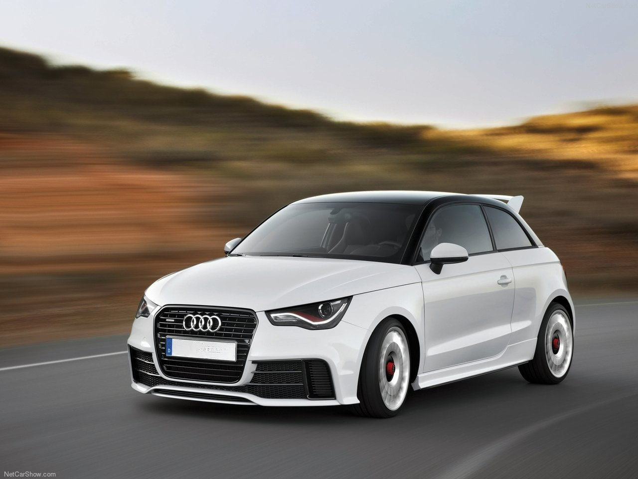 SKIRTS SUITABLE FOR AUDI A1 2010+ LOOK S1 GLOSSY BLACK 