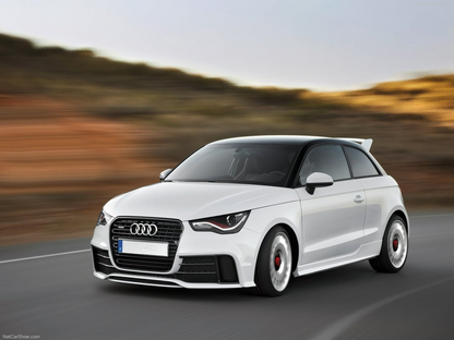 SKIRTS SUITABLE FOR AUDI A1 2010+ LOOK S1 GLOSSY BLACK 