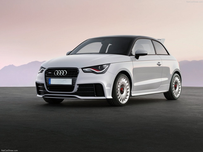 SKIRTS SUITABLE FOR AUDI A1 2010+ LOOK S1 GLOSSY BLACK 