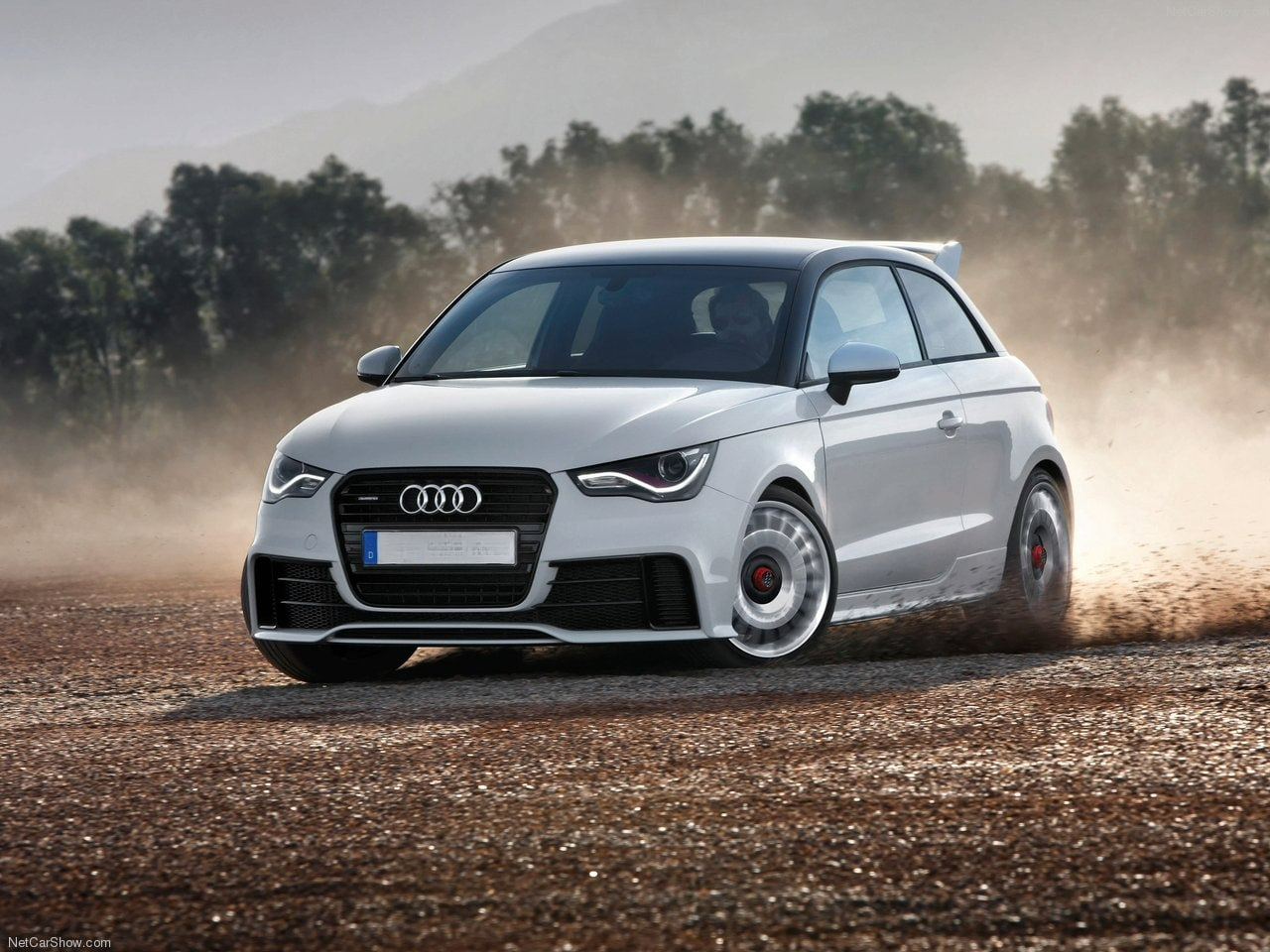 SKIRTS SUITABLE FOR AUDI A1 2010+ LOOK S1 GLOSSY BLACK 