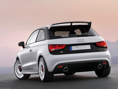 SKIRTS SUITABLE FOR AUDI A1 2010+ LOOK S1 GLOSSY BLACK 