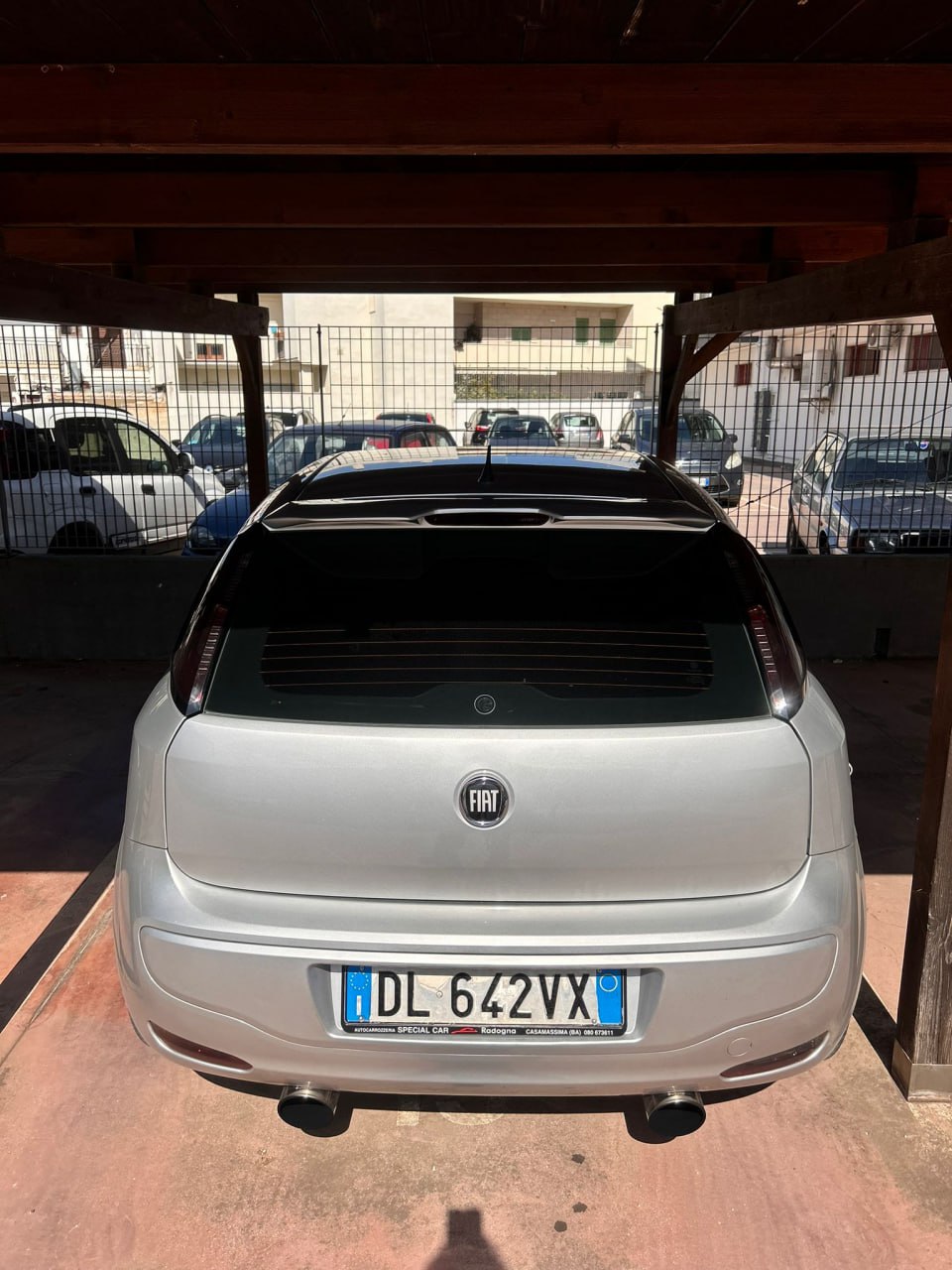 FIAT GRANDE PUNTO PUNTO EVO SPOILER SUL TETTO ALETTONE SPORTIVO NERO LUCIDO 0268