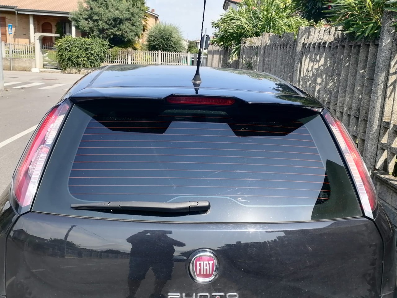 FIAT GRANDE PUNTO PUNTO EVO SPOILER SUL TETTO ALETTONE SPORTIVO NERO LUCIDO 0268