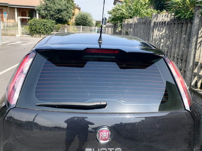 FIAT GRANDE PUNTO PUNTO EVO SPOILER SUL TETTO ALETTONE SPORTIVO NERO LUCIDO 0268