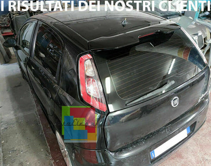 FIAT GRANDE PUNTO PUNTO EVO SPOILER SUL TETTO ALETTONE SPORTIVO NERO LUCIDO 0268