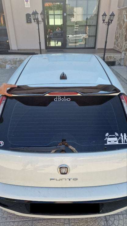 FIAT GRANDE PUNTO PUNTO EVO SPOILER SUL TETTO ALETTONE SPORTIVO NERO LUCIDO 0268