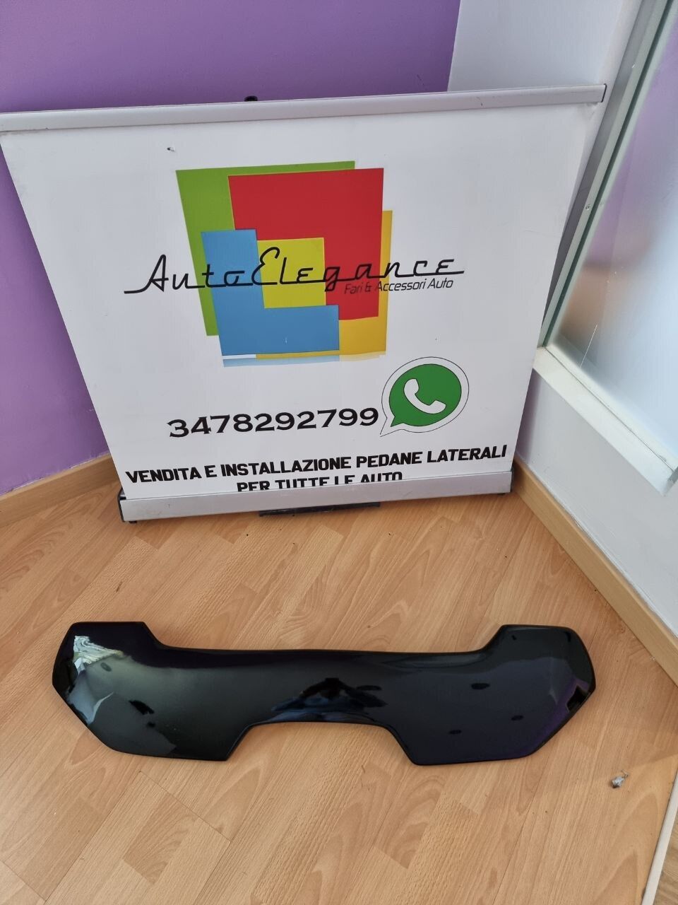 FIAT GRANDE PUNTO PUNTO EVO SPOILER SUL TETTO ALETTONE SPORTIVO NERO LUCIDO 0268