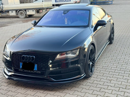 SOTTO MINIGONNE ADATTE PER AUDI A6 4G C7 LOOK NERO LUCIDO DESIGN SPORTIVO 1547