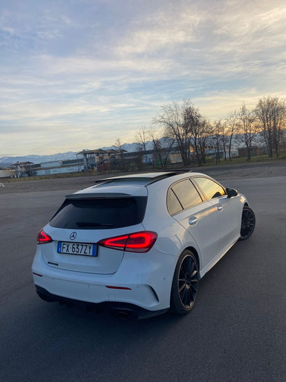 DIFFUSER SUITABLE FOR MERCEDES A CLASS W177 AMG + BLACK TERMINALS A35 LOOK