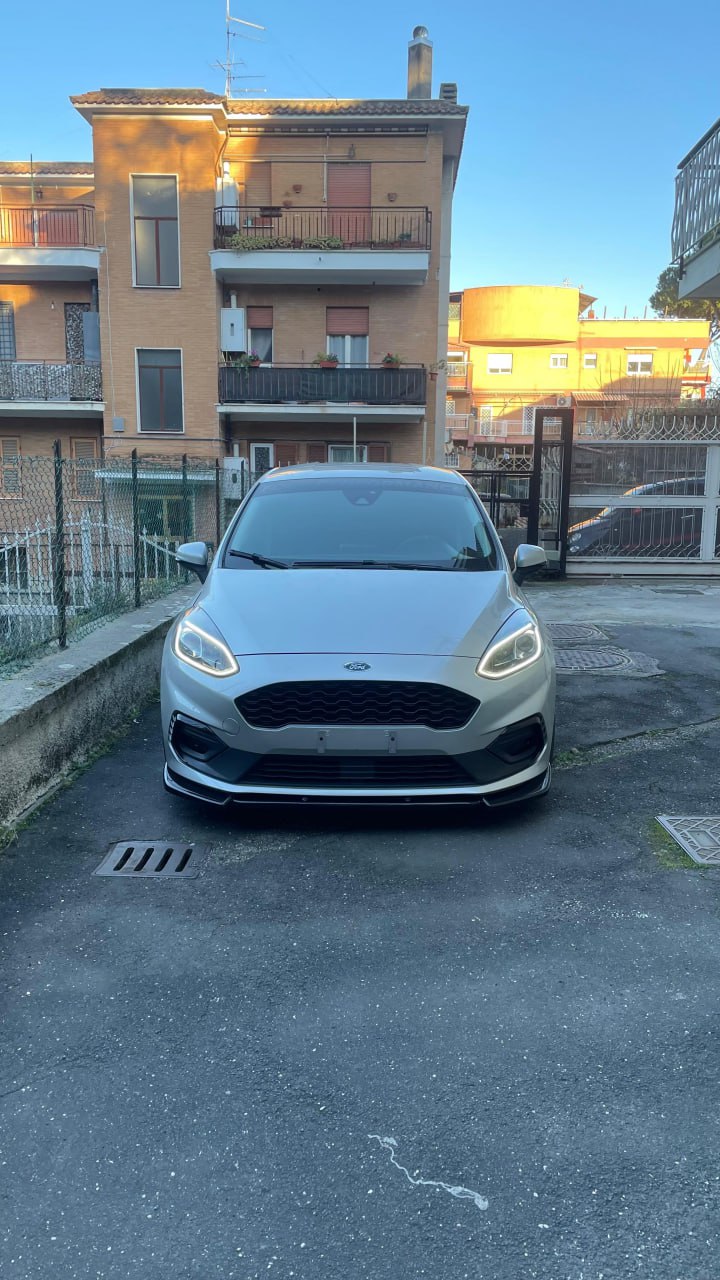 FRONT BUMPER SPOILER BLADE FORD FIESTA MK8 VII ST 2018+ BLACK SPLITTER 