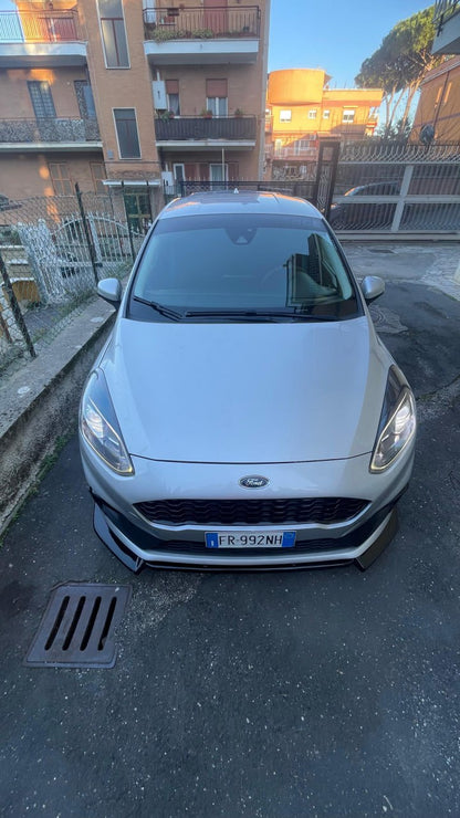 FRONT BUMPER SPOILER BLADE FORD FIESTA MK8 VII ST 2018+ BLACK SPLITTER 