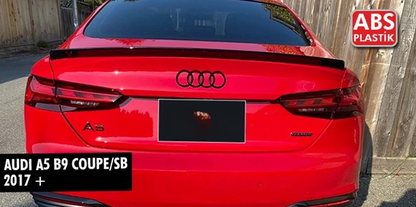 SPOILER ADATTO PER A5 F5 2016-2021 NERO LUCIDO (COUPE + SPORTBACK)