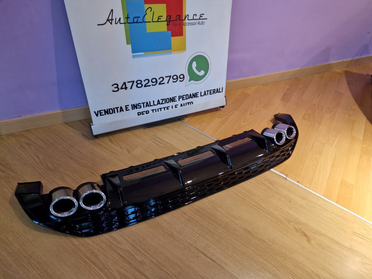 ART. 1085 DIFFUSORE AUDI A3 8Y 2020-2024 SPORTBACK BERLINA LOOK S3