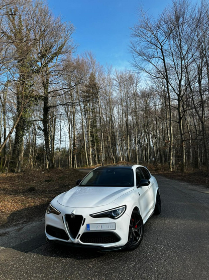 SPLITTER SUITABLE FOR ALFA ROMEO STELVIO GLOSSY BLACK LOOK SPORTY DESIGN 