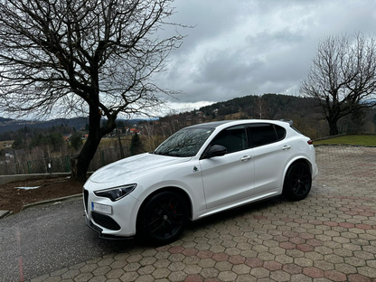 SPLITTER SUITABLE FOR ALFA ROMEO STELVIO GLOSSY BLACK LOOK SPORTY DESIGN 