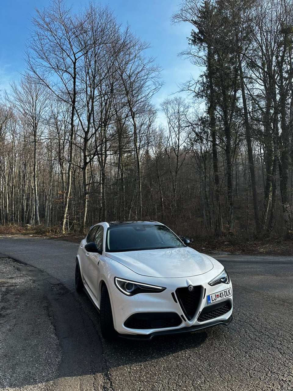 SPLITTER SUITABLE FOR ALFA ROMEO STELVIO GLOSSY BLACK LOOK SPORTY DESIGN 