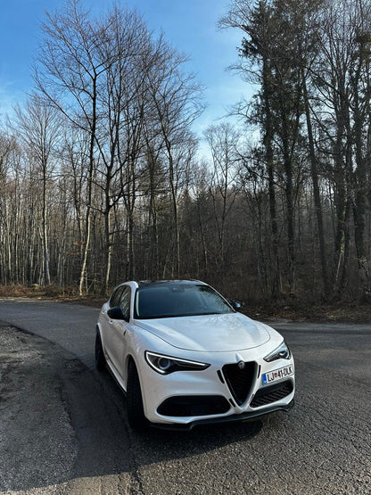 SPLITTER SUITABLE FOR ALFA ROMEO STELVIO GLOSSY BLACK LOOK SPORTY DESIGN 