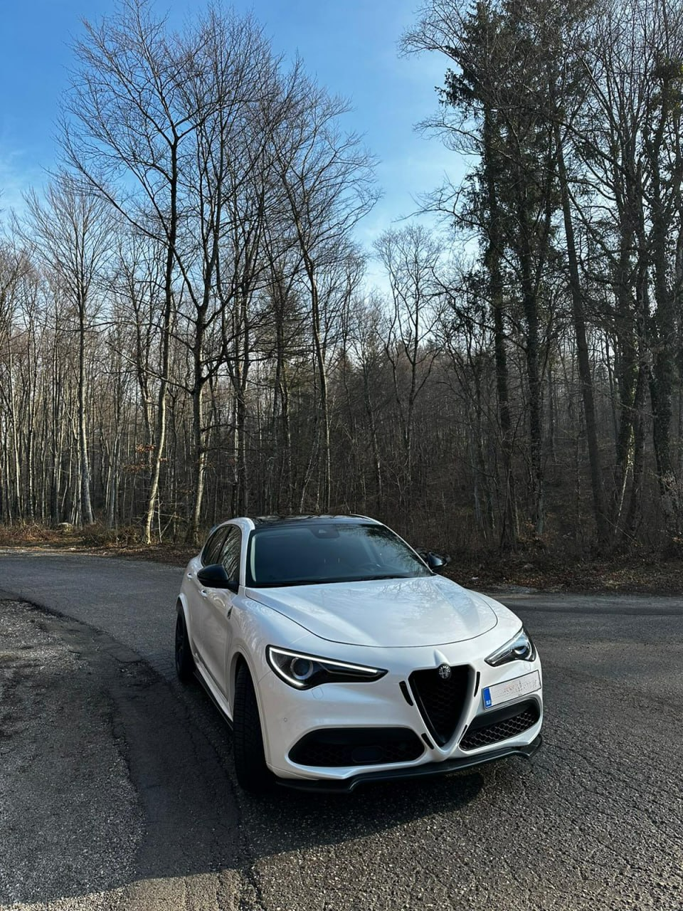 SPLITTER SUITABLE FOR ALFA ROMEO STELVIO GLOSSY BLACK LOOK SPORTY DESIGN 