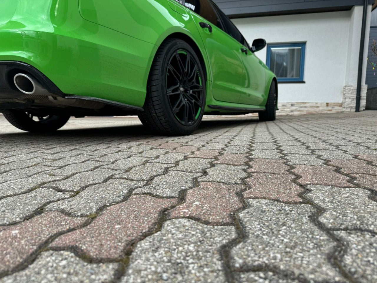 💎SKIRT SUITABLE FOR AUDI A6 4G FROM 2011 TO 2018 GLOSSY BLACK SPORTY LOOK💎 