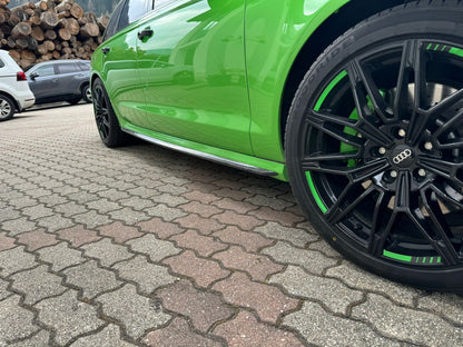 💎SKIRT SUITABLE FOR AUDI A6 4G FROM 2011 TO 2018 GLOSSY BLACK SPORTY LOOK💎 