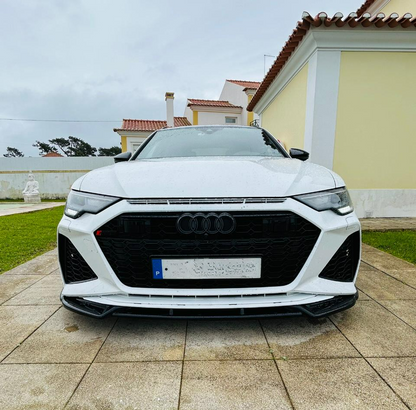 SPLITTER ADATTO PER AUDI A6 4G C8 2018+ NERO LUCIDO V1 LOOK SPORTIVO