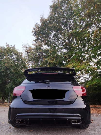 DIFFUSER SUITABLE FOR MERCEDES A CLASS W176 A45 LOOK + CHROME TERMINALS 