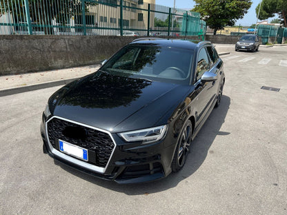 GRIGLIA ANTERIORE AUDI A3 8V 2016-2019 CALANDRA RS3 NIDO D'APE BORDO SATINATA ..