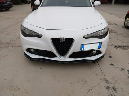 SPLITTER ALFA ROMEO GIULIA VELOCE PARAURTI ANTERIORE SPOILER LAMA NERO