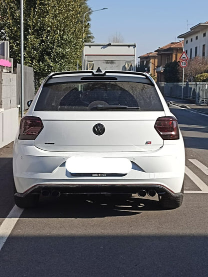 DIFFUSER SUITABLE FOR VW POLO AW1 2017+ GTI LOOK BLACK (WITH TERMINALS) 