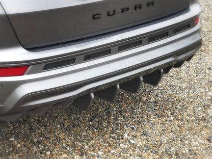DIFFUSORE ADATTO PER CUPRA ATECA MK1 2018-2021 NERO LUCIDO LOOK SPORTIVO