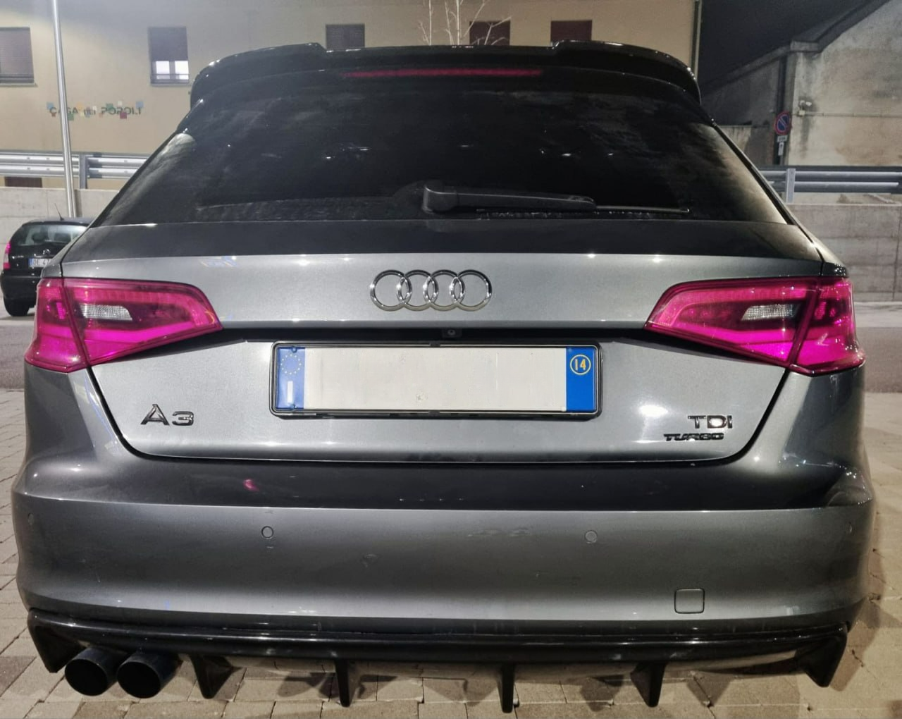 WING SUITABLE FOR AUDI A3 8V SPORTBACK 2012-2018 GLOSSY BLACK