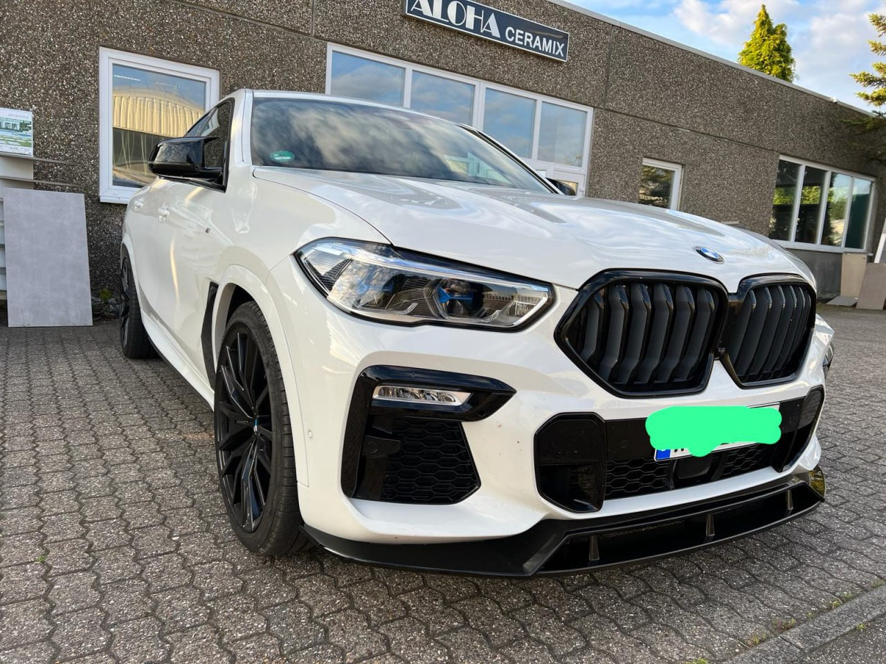 SPLITTER 2 PEZZI ADATTO PER BMW X6 G06 2020+ M PERFORMANCE NERO LUCIDO