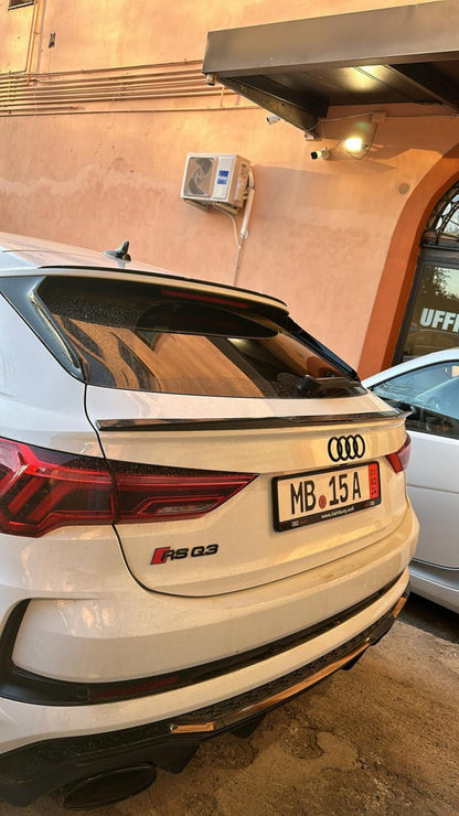 SPOILER BAGAGLIAIO ADATTO PER AUDI Q3 SPORTBACK 2019+ NERO LUCIDO LOOK RSQ3