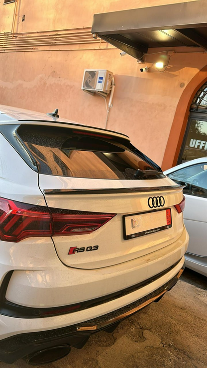 SPOILER BAGAGLIAIO ADATTO PER AUDI Q3 SPORTBACK 2019+ NERO LUCIDO LOOK RSQ3