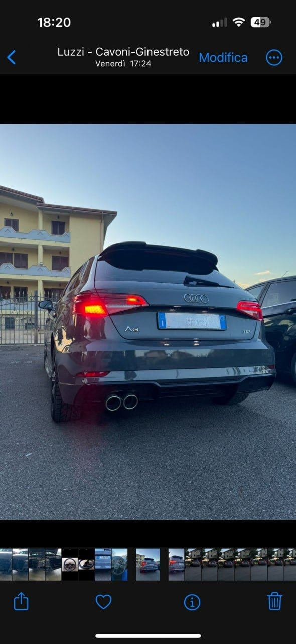 💫SPOILER TETTO ADATTO PER AUDI A3 8V SPORTBACK SLINE 2012+ RS3 LOOK ABS💫