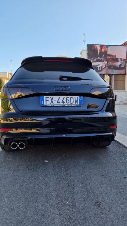 ART. 1733 DIFFUSORE A3 8V 2017-2020 STANDARD 2SX LOOK RS3 NERO LUCIDO