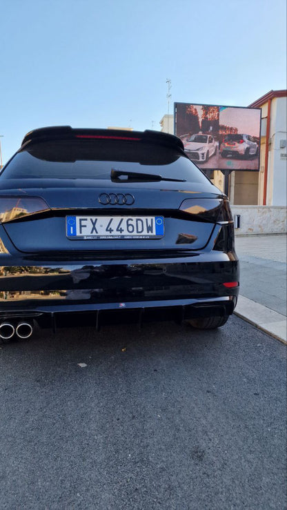 ART. 1733 DIFFUSORE A3 8V 2017-2020 STANDARD 2SX LOOK RS3 NERO LUCIDO