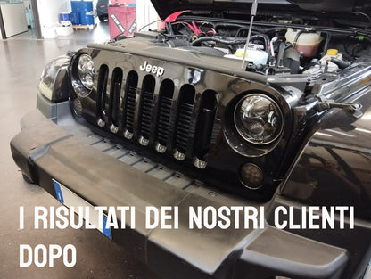 ROUND FRONT HEADLIGHTS DRL 7" ANGEL EYES SUITABLE FOR JEEP WRANGLER