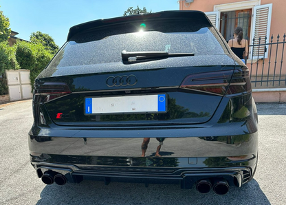 Diffusore per Audi A3 8V Facelift 16-19 RS3 Look solo S-line Paraurti