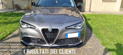 SPLITTER ADATTO PER ALFA ROMEO GIULIA STANDARD - SUPER - NERO LUCIDO