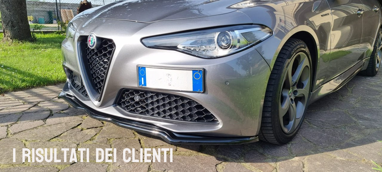 SPLITTER ADATTO PER ALFA ROMEO GIULIA STANDARD - SUPER - NERO LUCIDO