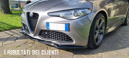 SPLITTER ADATTO PER ALFA ROMEO GIULIA STANDARD - SUPER - NERO LUCIDO