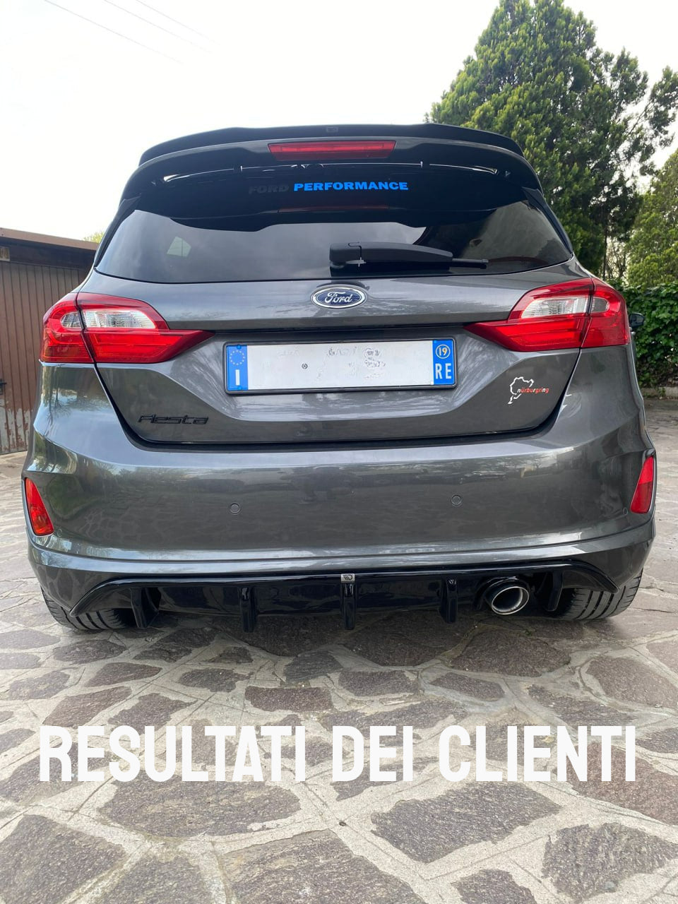 Diffusore posteriore adatto per Ford Fiesta Mk8 ST-Line (2017-)