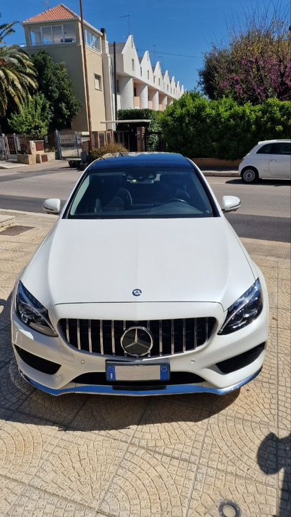 Griglia panamericana telecamera adatta per mercedes classe c w205 12-18 cromata